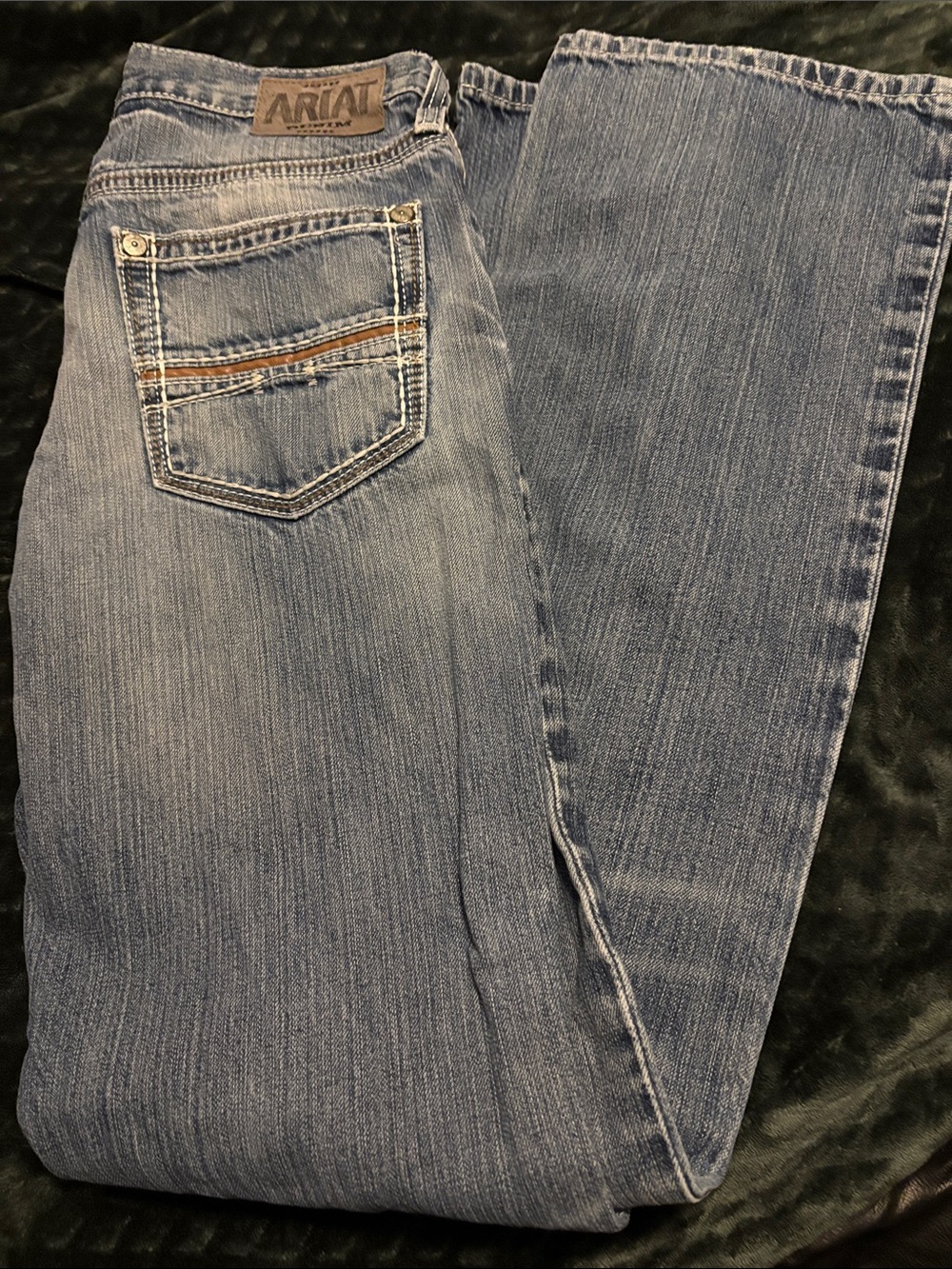 Ariat Men's Faded Blue Relaxed Denim Jeans 34/38